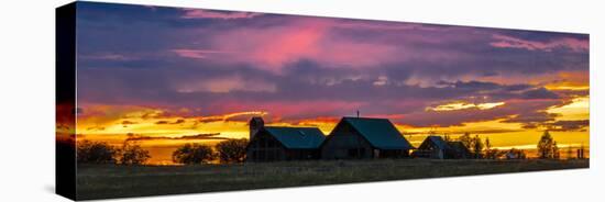 Blanchards home at Sunset, Hastings Mesa Colorado near RIDGWAY, COLORADO-Panoramic Images-Premier Image Canvas