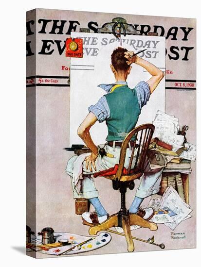 "Blank Canvas" Saturday Evening Post Cover, October 8,1938-Norman Rockwell-Premier Image Canvas