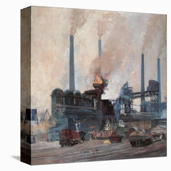 Blast Furnace of Hoesch Steel-Eugen Bracht-Stretched Canvas