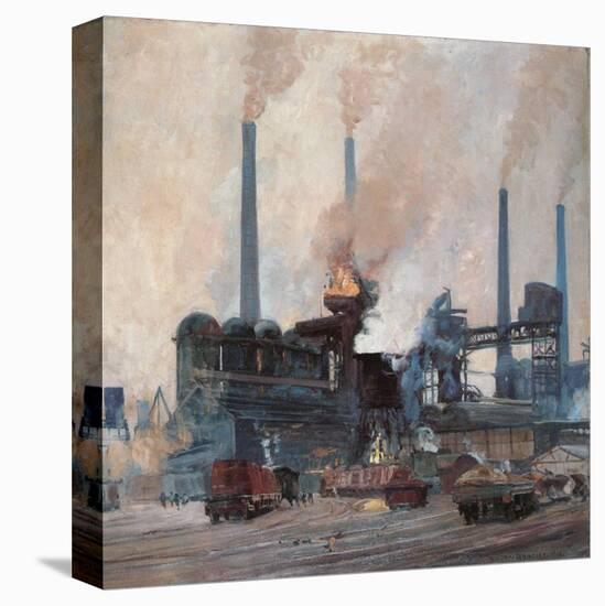 Blast Furnace of Hoesch Steel-Eugen Bracht-Stretched Canvas