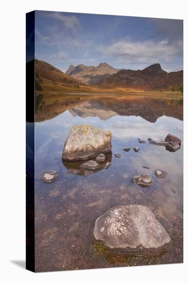 Blea Tarn and the Langdale Pikes in the Lake District National Park, Cumbria, England, UK-Julian Elliott-Premier Image Canvas