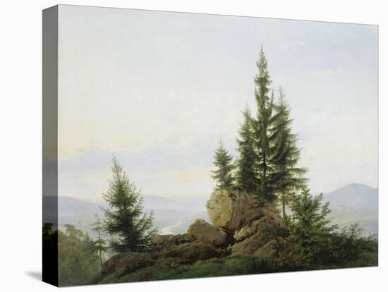 Blick in Das Tal Der Elbe, 1807-Caspar David Friedrich-Premier Image Canvas