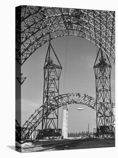 Blimp Hangar under Construction-Andreas Feininger-Premier Image Canvas