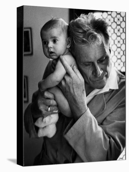 Blind Doctor Albert A. Nast Holding Ear to Back of 3 Month Old Instead of Using a Stethoscope-Thomas D. Mcavoy-Premier Image Canvas