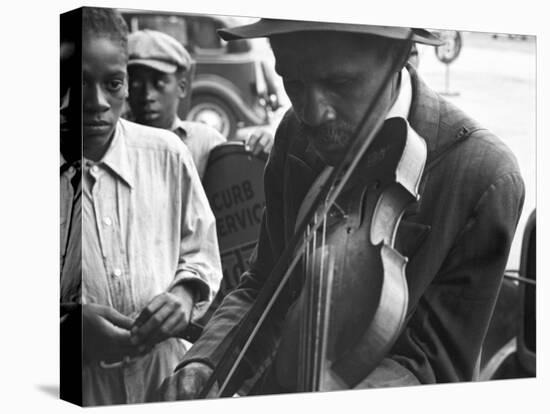 Blind Street Musician, West Memphis, Arkansas, c.1935-Ben Shahn-Stretched Canvas