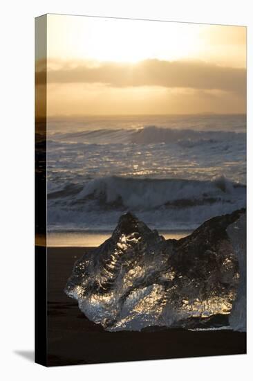 Block of Ice at Diamond Beach, Iceland, Sunrise-Niki Haselwanter-Premier Image Canvas