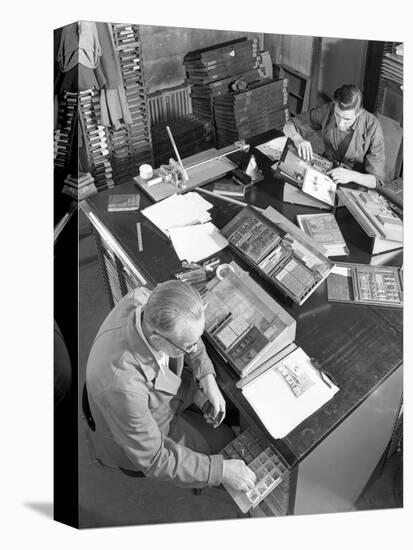 Blocks Being Made Up at a Printing Company, Mexborough, South Yorkshire, 1959-Michael Walters-Premier Image Canvas