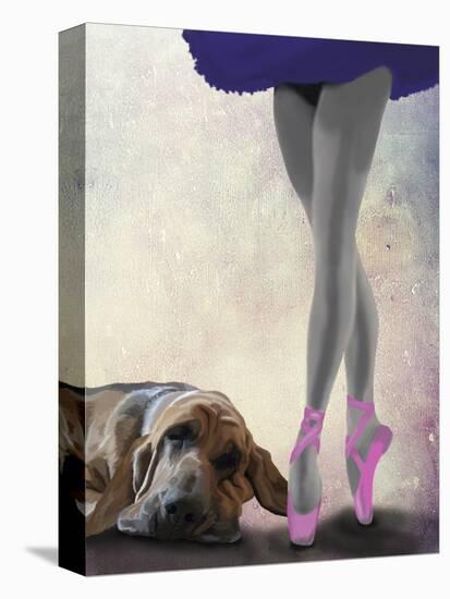 Bloodhound and Ballet Dancer-Fab Funky-Stretched Canvas