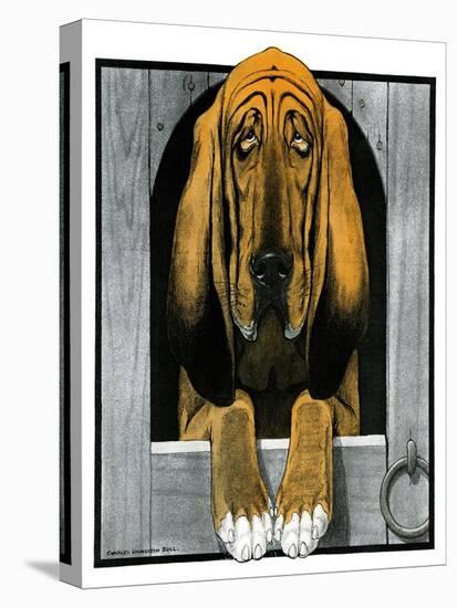 Bloodhound in Doghouse-Paul Bransom-Premier Image Canvas