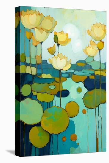 Blooming Wild Lotus-Avril Anouilh-Stretched Canvas