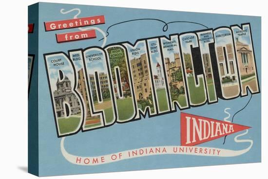 Bloomington, Indiana - Indiana University-Lantern Press-Stretched Canvas