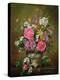 Blossom, Iris and Peonies in a Ceramic Vase (A31)-Albert Williams-Premier Image Canvas