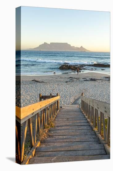 Bloubergstrand Beach with Table Mountain in Background. Cape Town, Western Cape, South Africa-Peter Adams-Premier Image Canvas