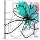 Blue Abstract Brush Splash Flower-Irena Orlov-Stretched Canvas