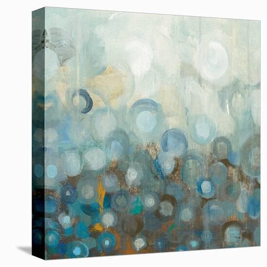 Blue and Bronze Dots VIII-Danhui Nai-Stretched Canvas