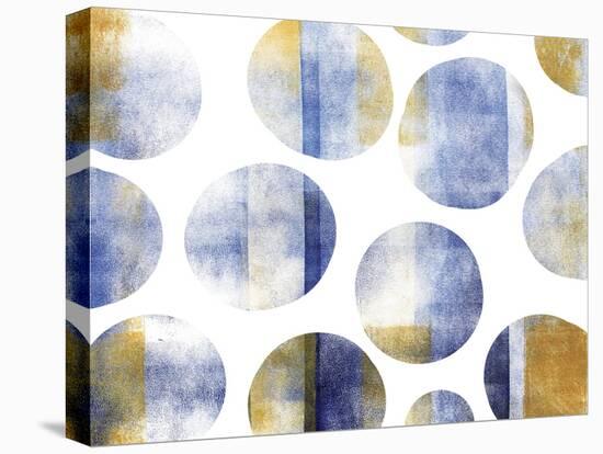 Blue and Gold Circles-Summer Tali Hilty-Premier Image Canvas