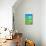 Blue and Green Abstract Art Painting-T30Gallery-Stretched Canvas displayed on a wall