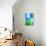 Blue and Green Abstract Art Painting-T30Gallery-Stretched Canvas displayed on a wall