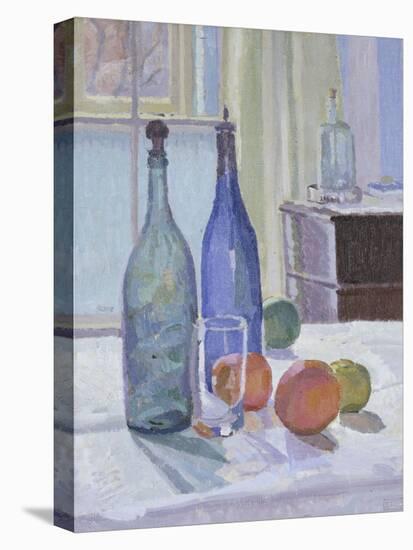 Blue and Green Bottles and Oranges-Spencer Frederick Gore-Premier Image Canvas