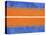 Blue and Orange Abstract Theme 4-NaxArt-Stretched Canvas