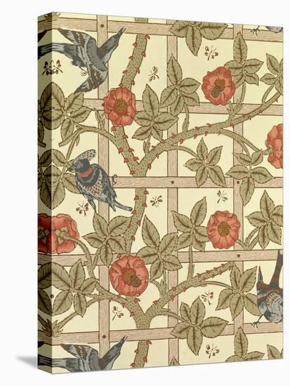 Blue and Orange Trellis Wallpaper Design, 1864-William Morris-Premier Image Canvas