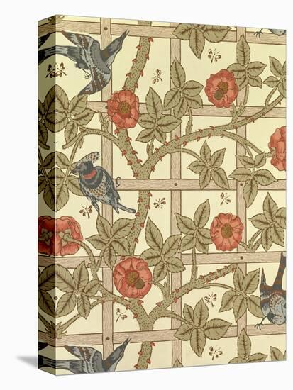 Blue and Orange Trellis Wallpaper Design, 1864-William Morris-Premier Image Canvas