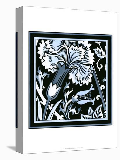 Blue and White Floral Motif I-Vision Studio-Stretched Canvas