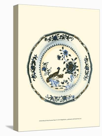 Blue and White Porcelain Plate IV-null-Stretched Canvas