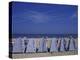 Blue and White Wind Breaker Tents, Aquitania, France-Michele Molinari-Premier Image Canvas