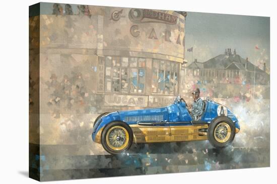 Blue and Yellow Maserati of Bira-Peter Miller-Premier Image Canvas