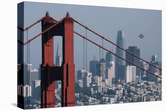 Blue Angels Arrive at Golden Gate Bridge, San Francisco-Vincent James-Premier Image Canvas