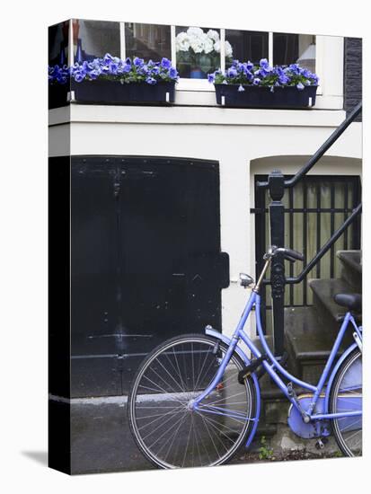 Blue Bicycle, Amsterdam, Netherlands, Europe-null-Premier Image Canvas