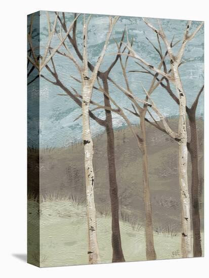 Blue Birches II-Jade Reynolds-Stretched Canvas