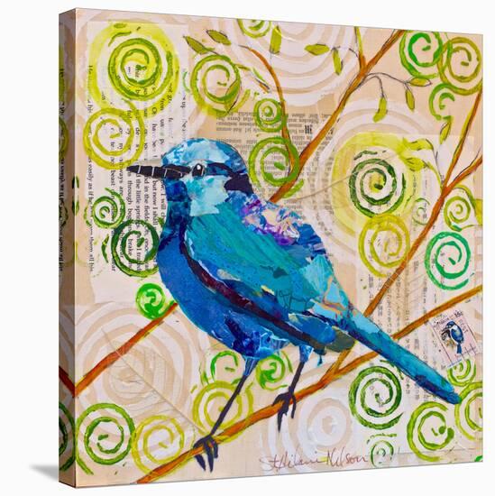 Blue Bird Of Happiness-null-Stretched Canvas