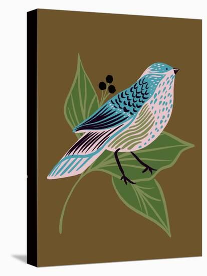 Blue Bird on Copper-Tara Reed-Stretched Canvas