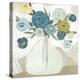 Blue Bohemian Bouquet II-June Erica Vess-Stretched Canvas