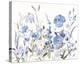 Blue Boho Wildflowers-null-Stretched Canvas