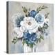 Blue Bouquet of Flowers-Asia Jensen-Stretched Canvas