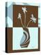 Blue & Brown Minimalist Floral IV-Kris Taylor-Stretched Canvas