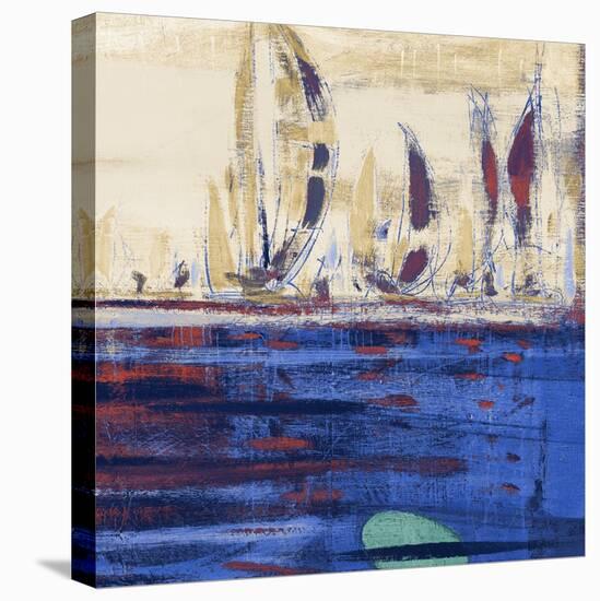 Blue Calm Waters Square II-Kingsley-Stretched Canvas
