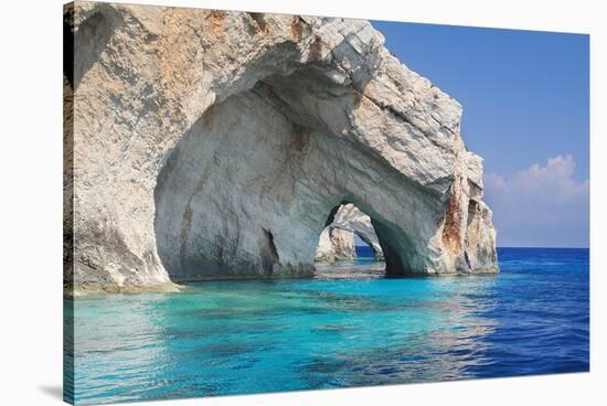 Blue Caves Zakynthos Greece-null-Stretched Canvas