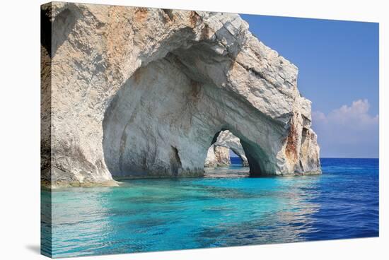 Blue Caves Zakynthos Greece-null-Stretched Canvas