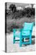 Blue Chair abandoned on the Beach-Philippe Hugonnard-Premier Image Canvas
