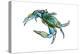 Blue Crab 2 - Icon-Lantern Press-Stretched Canvas