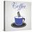 Blue Cup Of Coffee-blumer-Stretched Canvas