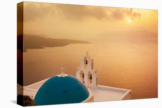 Blue Dome and Bell Tower at Sunset-Neale Clark-Premier Image Canvas