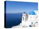 Blue Domed Churches in the Village of Oia, Santorini (Thira), Cyclades Islands, Aegean Sea, Greece-Gavin Hellier-Premier Image Canvas