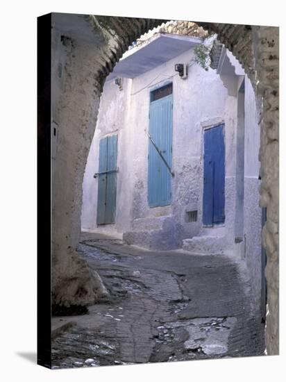 Blue Doors and Whitewashed Wall, Morocco-Merrill Images-Premier Image Canvas