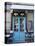 Blue Doors of Cafe, Marais District, Paris, France-Jon Arnold-Premier Image Canvas