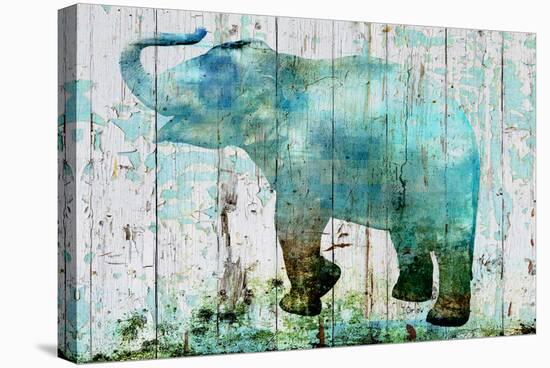 Blue Elephant-null-Stretched Canvas